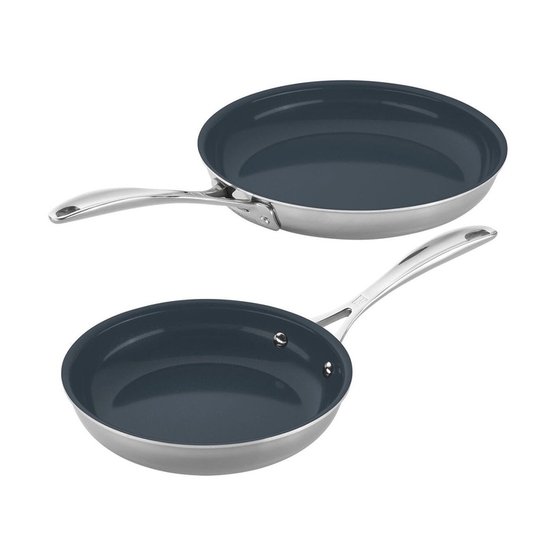 ZWILLING Clad CFX 2-pc Ceramic Nonstick Fry Pan Set 8″ & 10″