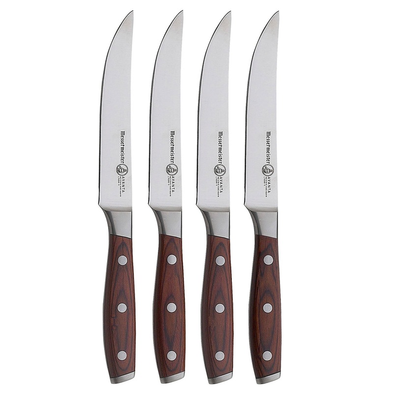 Messermeister Avanta Pakkawood 4 Piece Fine Edge Steak Knife Set