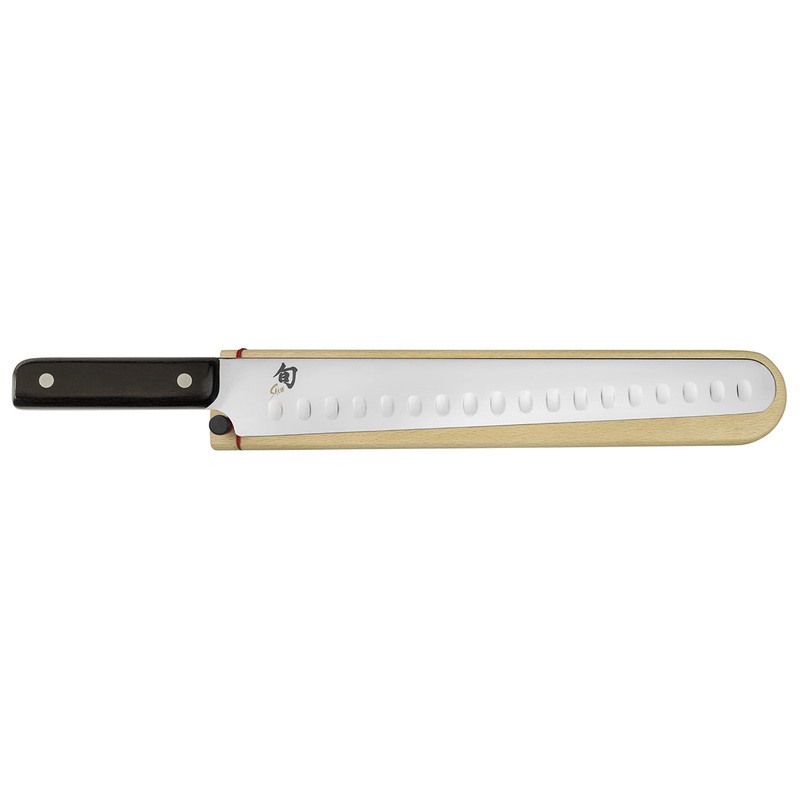 Shun Classic 12″ Hollow Ground Brisket Knife with Wooden Saya
