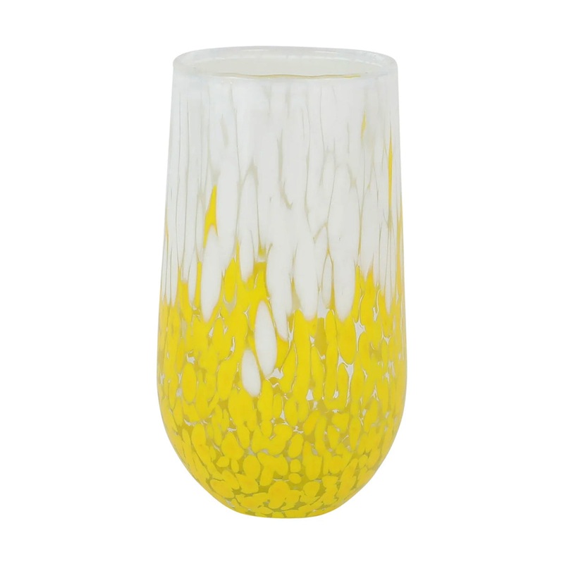 Vietri Nuvola White and Yellow High Ball