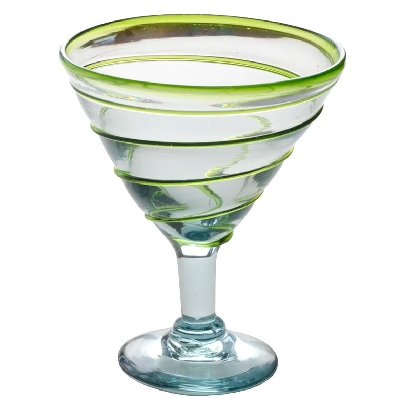 Orion Lime Spiral Margarita Glass