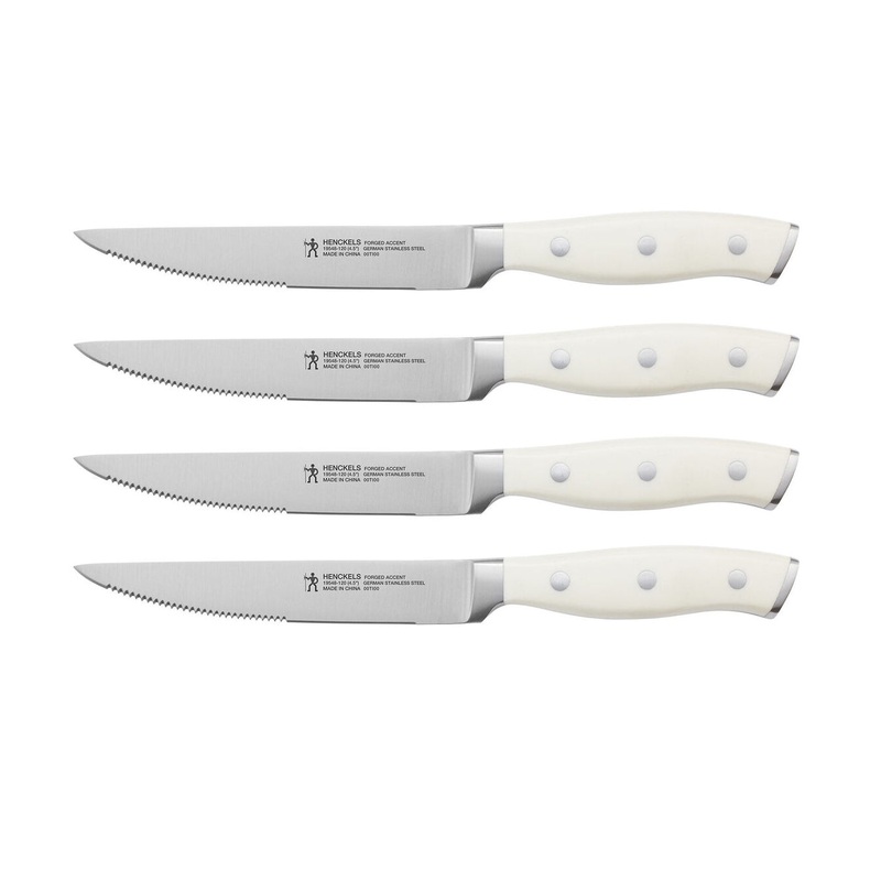 Henckels Forged Accent 4 pc Steak Knife Set – White