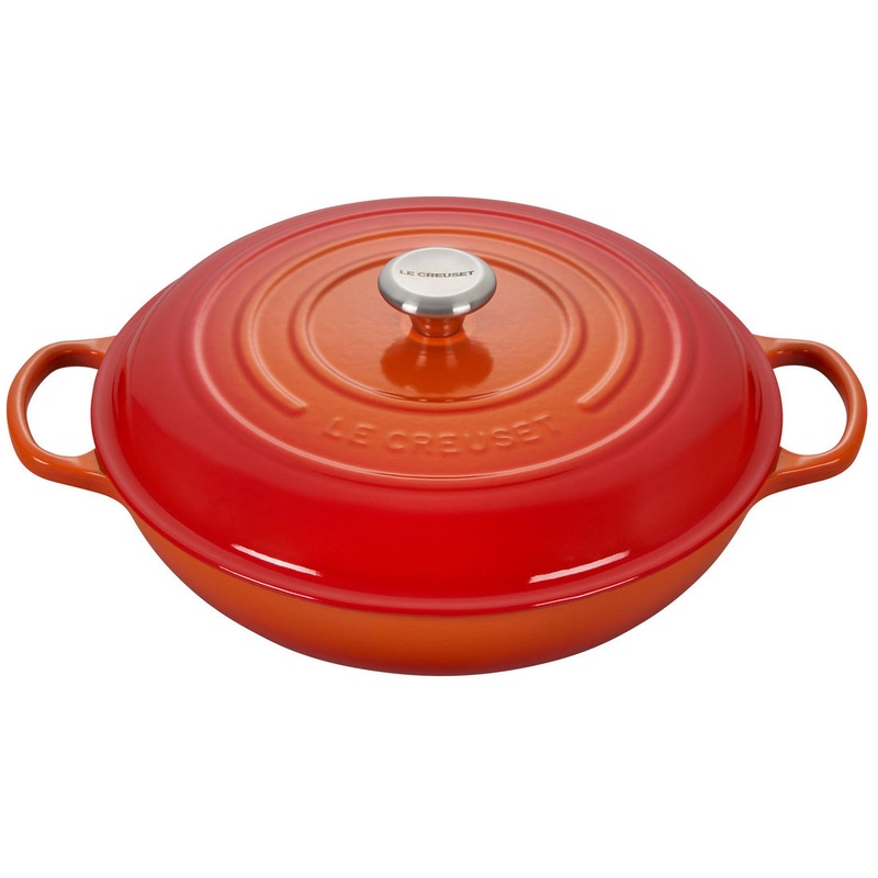 Le Creuset Enameled Cast Iron Signature 5 Quart Braiser in Flame