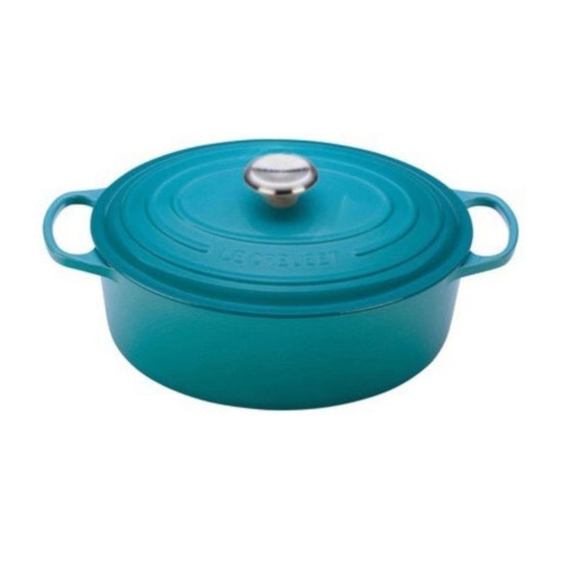 Le Creuset Enameled Cast Iron Signature 5 Quart Oval Dutch Oven in Caribbean