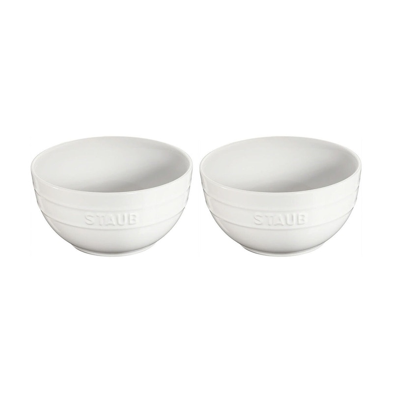 Staub Ceramic 2 Pc Bowl Set in White