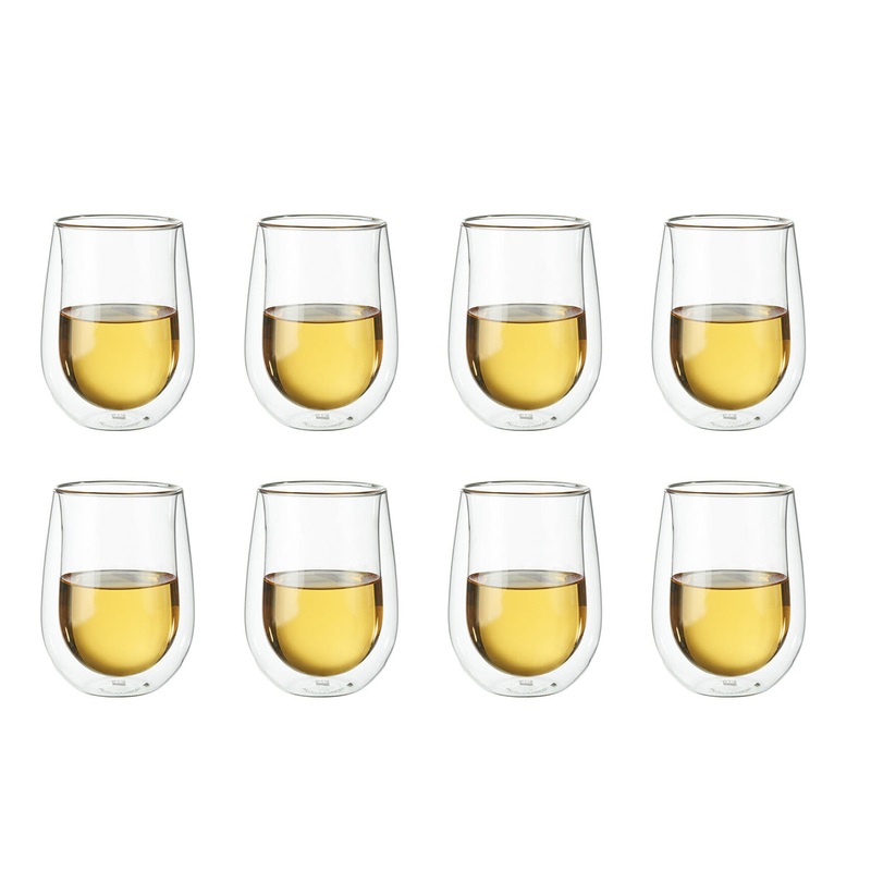 Zwilling Sorrento Double Wall 8 Pc Stemless White Wine Glass Set