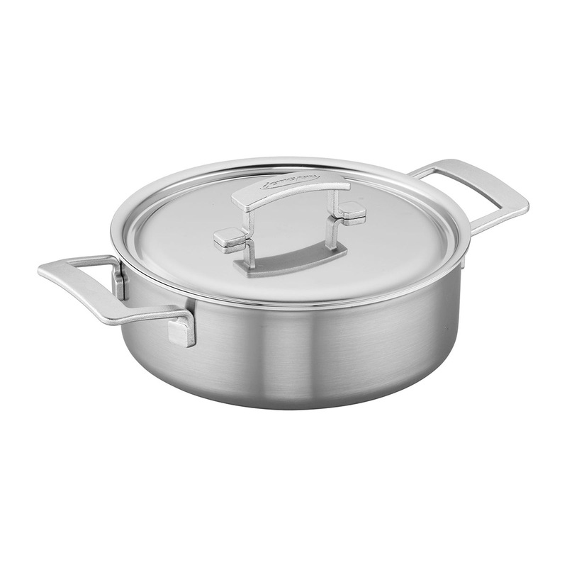 Demeyere Industry 5-Ply 4 Quart Stainless Steel Deep Saute Pan