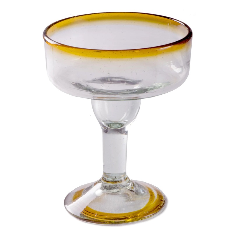 Orion Amber Rim Coupette Margarita Glass