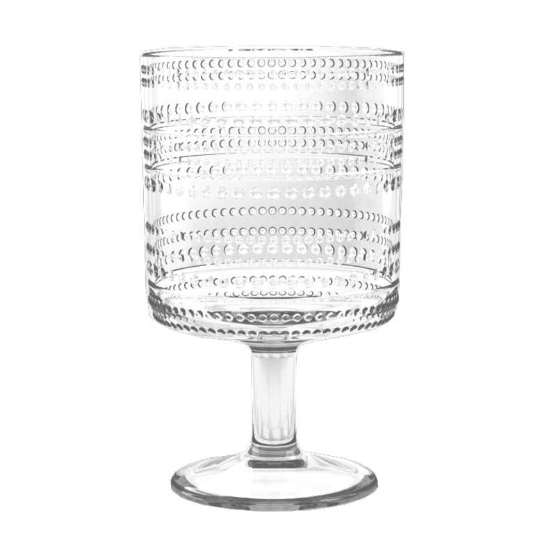 TarHong Beaded Goblet Clear 14.8 oz