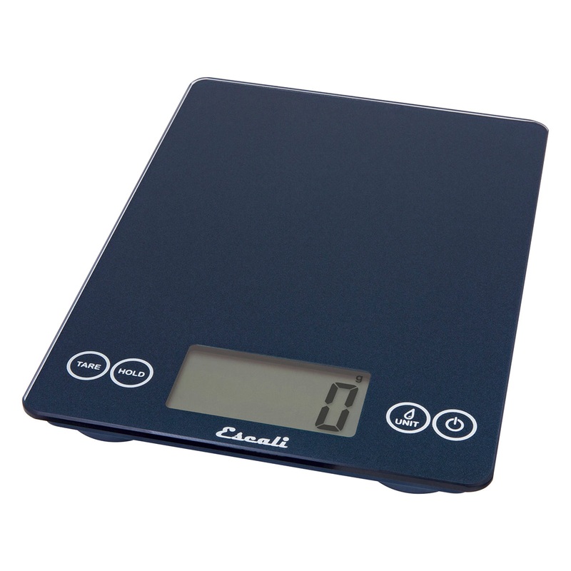 Escali Arti Glass Kitchen Scale Blue Mirage
