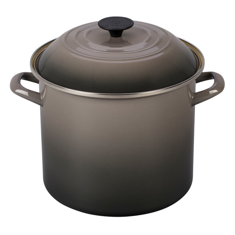 Le Creuset Enamel On Steel 10 Quart Stockpot in Oyster