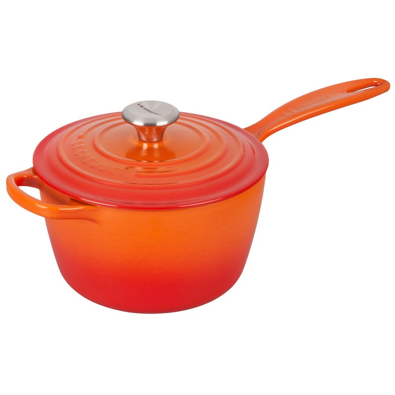 Le Creuset Enameled Cast Iron Signature 2 1/4 Quart Saucepan in Flame