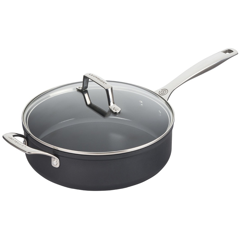 Le Creuset Essential Nonstick Ceramic 4.25 Quart Saut Pan with Glass Lid