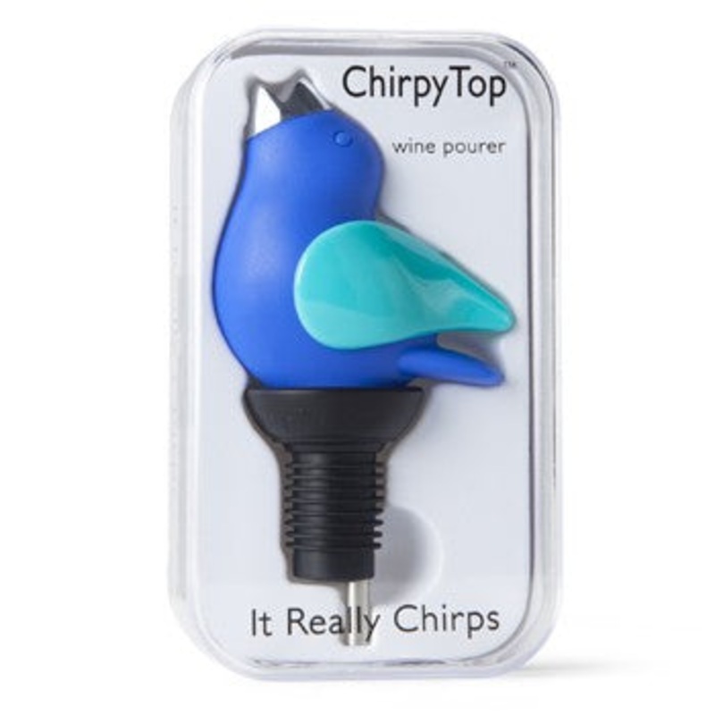 Chirpy Top Wine Pourer in Blue