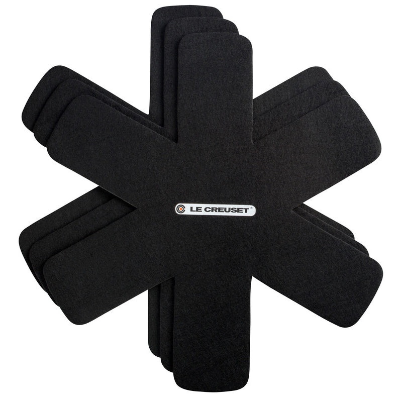 Le Creuset Felt Pan Protector in Black, Set of 3