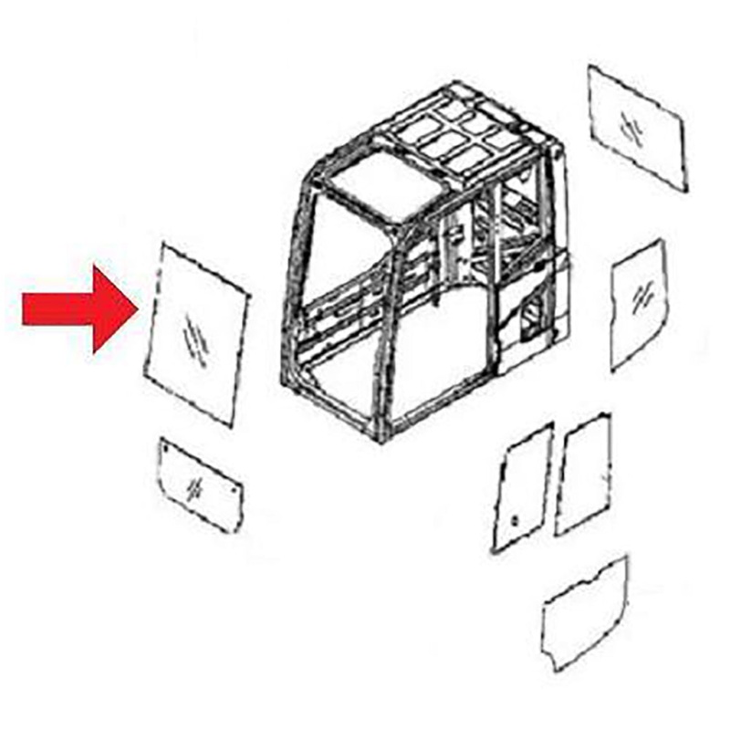 20Y-54-38122 EXCAVATOR UPPER WINDSHIELD CAB GLASS fits KOMATSU