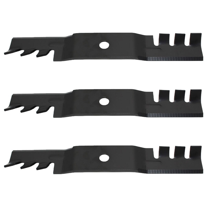 (3) Toothed Mulching Blade Fits John Deere Mower F620 F510 F710 LX172 AM115442
