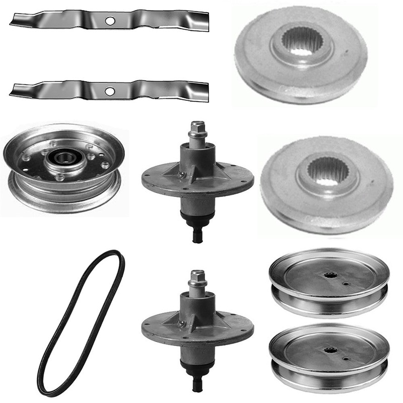 42″ Deck Rebuild Kit Fits Murray Lawn Mower Spindle Blades Belt Pulleys Adapters