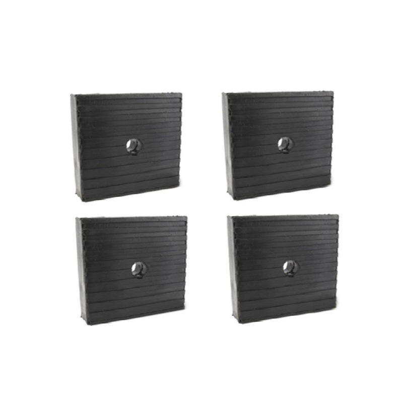 4 Pack Anti Vibration Pads Solid Rubber 4 x 4 x 1 for Heavy Duty Equipment