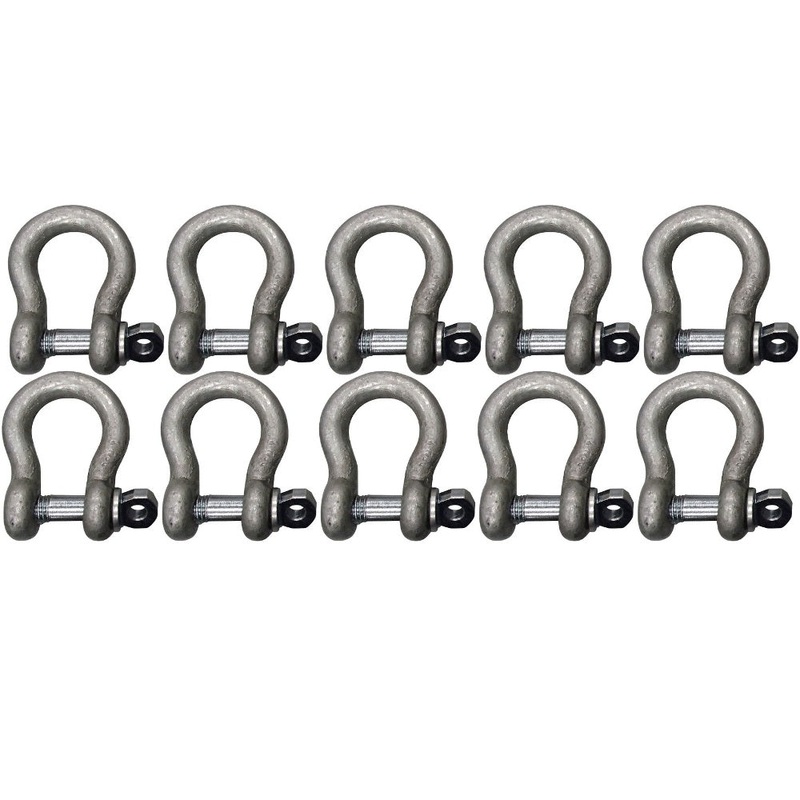 (10) 3/4″ Shackle Screw Pin Clevis Anchor Bow Shackles Sling Cable Chain Rigging