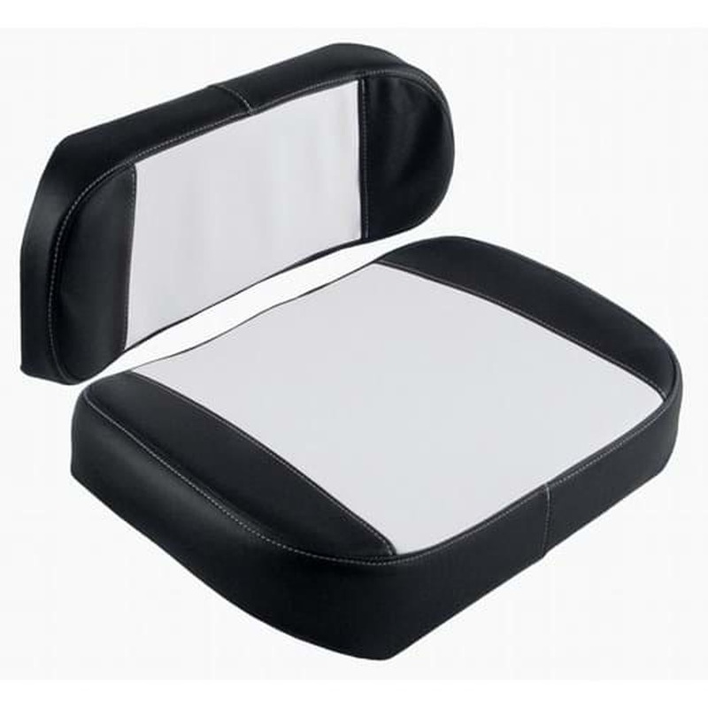 S388453 Cushion Set, Black & White Vinyl – (2 pc.) Fits International