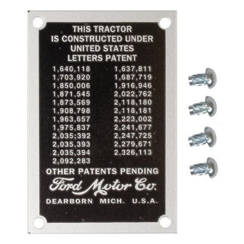 Plate Fits Ford 9N 9-N Tractor