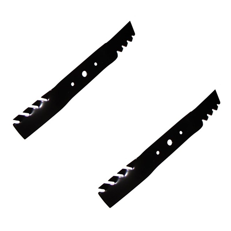 (2) Mulching Blades 19-1/2″ x 2-1/2″ Toothed Fits John Deere LT133 LT150 M74449