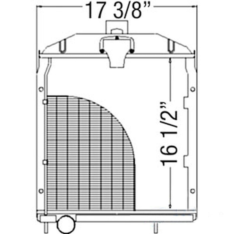 211153 Fits IH Fits FARMALL Tractor Radiator – 16 1/2 x 16 x 2
