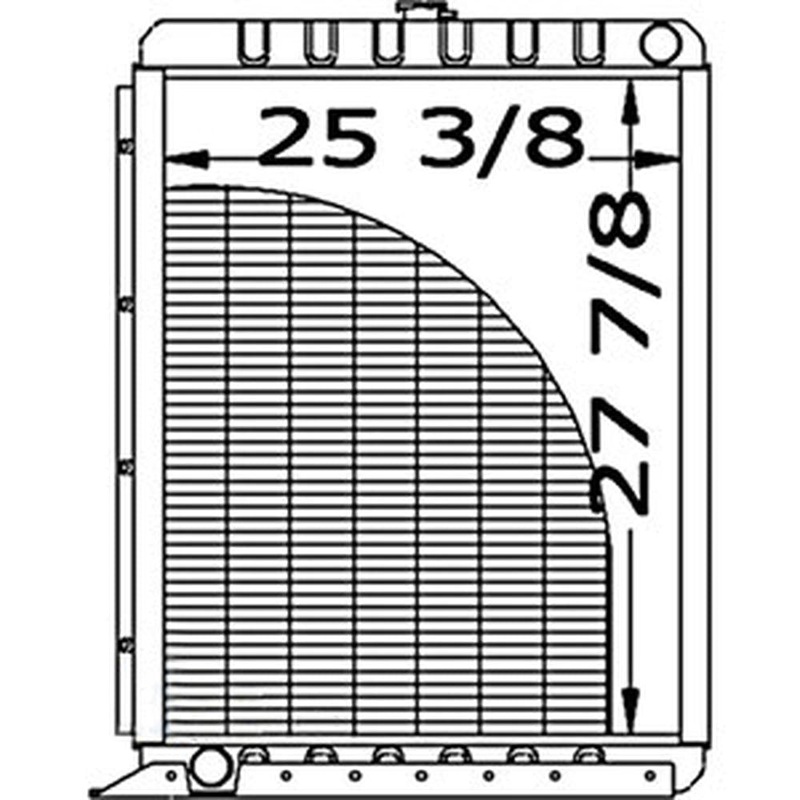 219726 Fits International Combine Radiator – 28 1/4 x 25 1/4 x 4