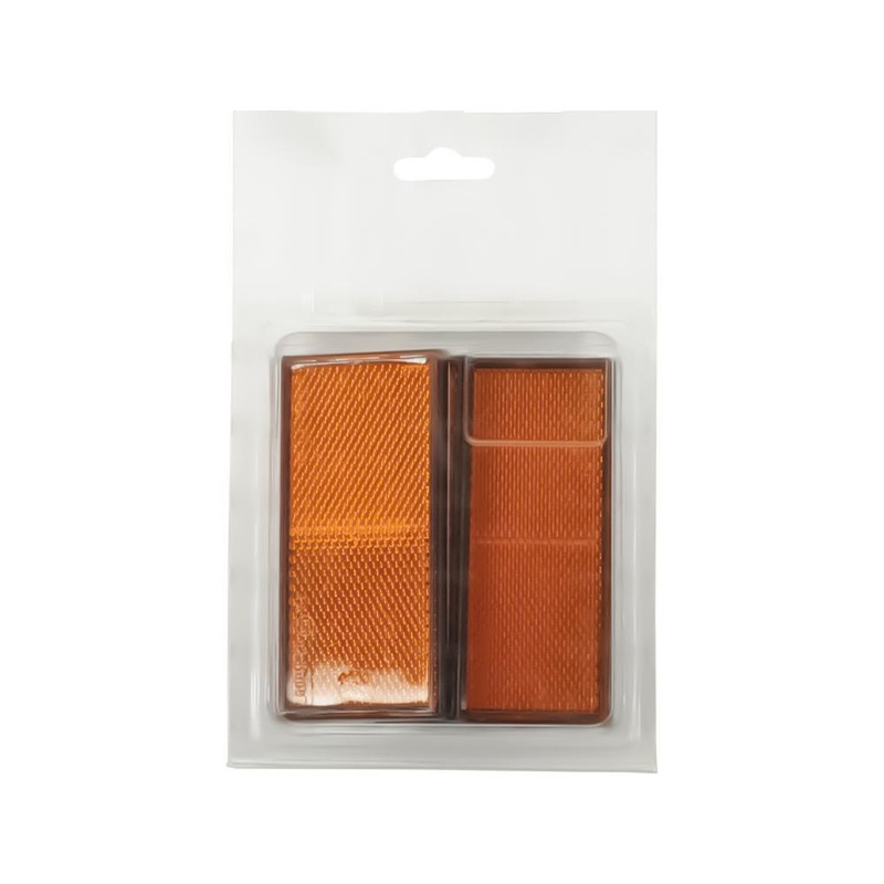 S.4614 Rectangular Reflector Amber 4 pcs. Agripak