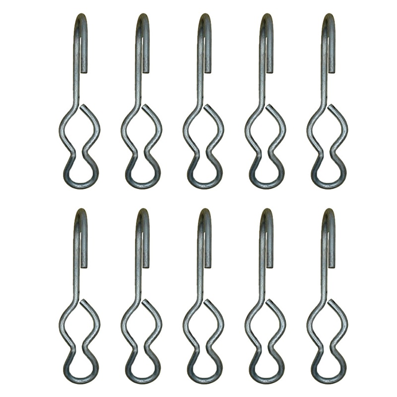 SJ Hooks 10 Piece Set Steel Construction for Rope Shock Cord Bungee Cord