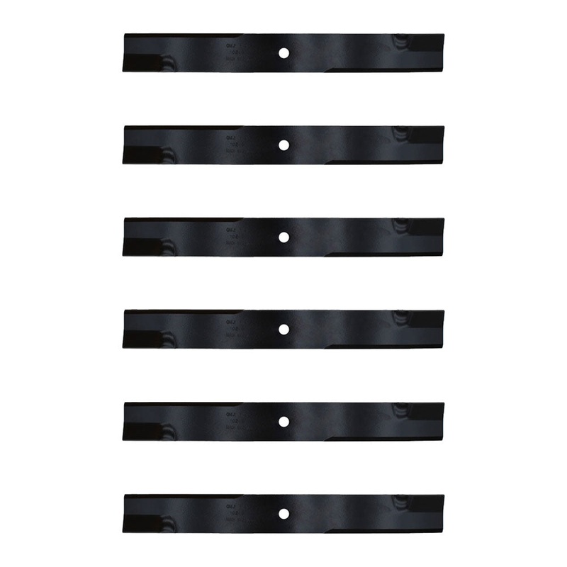 Six Low Lift Blades Fits Exmark Lazer-Z XS LC AS AC 5/8″ CH Diameter 103-2510